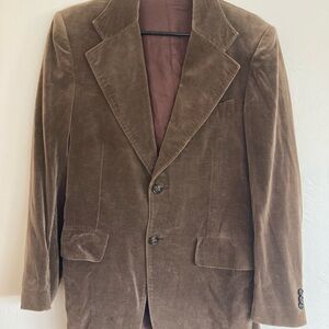 Classic Brown Velvet Men's Blazer